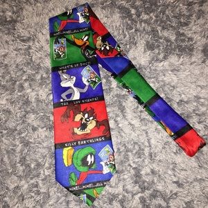 ⚽️ 4/$20 Vintage Looney Tunes USPS stamp tie 1997